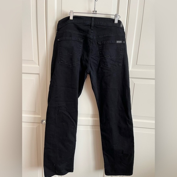 7  For All Mankind Standard Straight-Leg Men's Jeans Black Size 32 - Picture 6 of 14